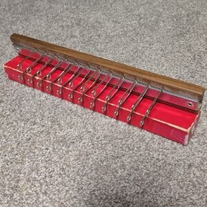 Hickok Wood and Metal Tie Rack
